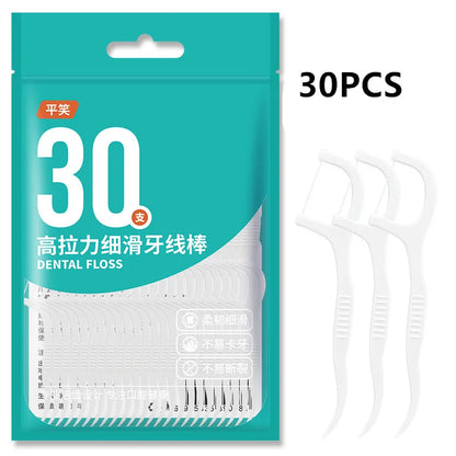 Bolsa de 1/2/5 Hilo Dental Desechable Palillos de Hilo Dental Limpieza Interdental Cepillo Interdental Palillos de Hilo Dental Cuidado Bucal