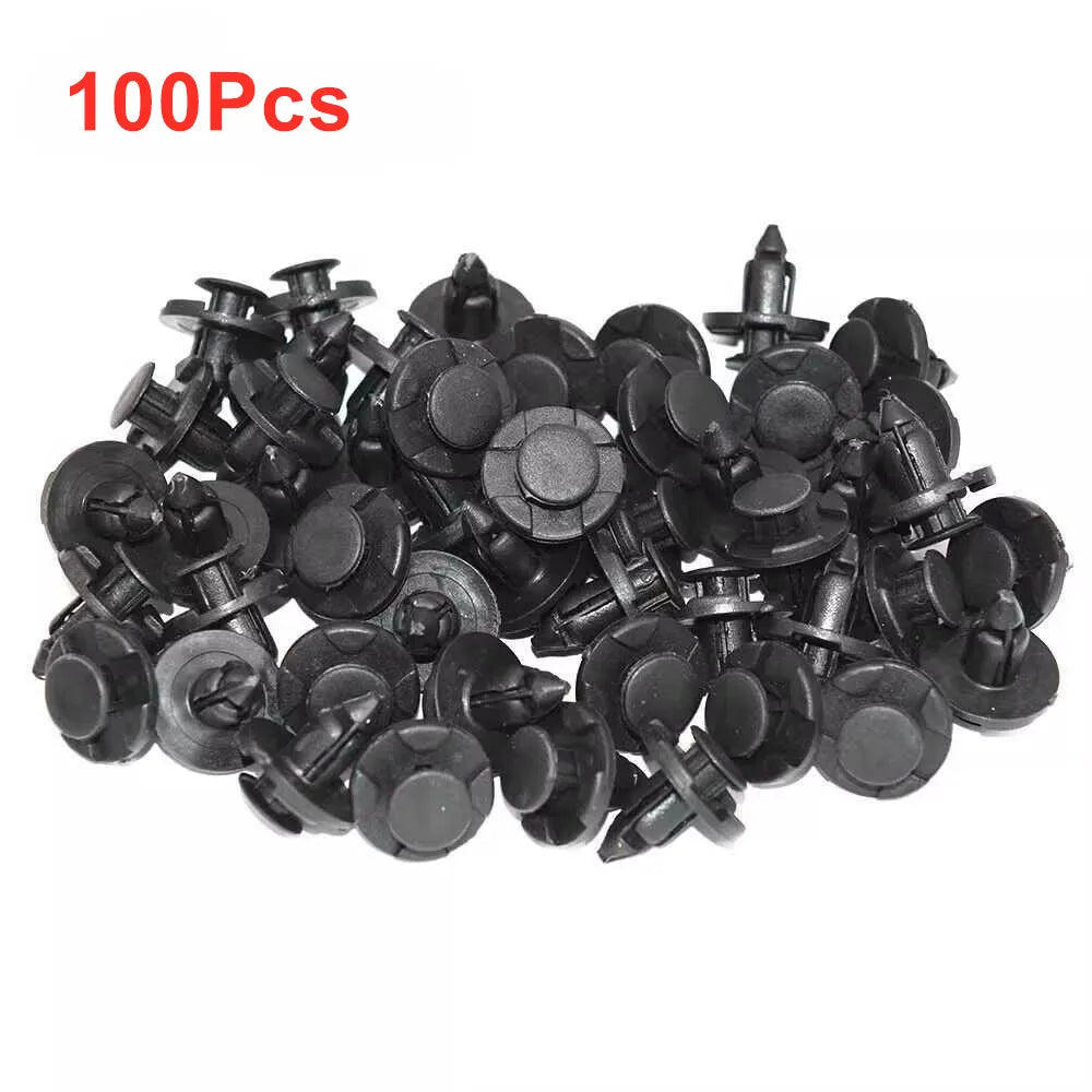 100Pcs 8mm Auto Fasteners Rivets Clips for Nissan Automotive Fastener Clips Body Push Retainer Bumper Trim Retainer Fastener Kit