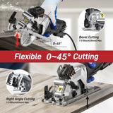 Geevorks Mini Circular Saw 4.8 Amp 4-1/2 Inch Compact Circular Saw 3700RPM Electric Circular Saws with Laser Cutting Guide