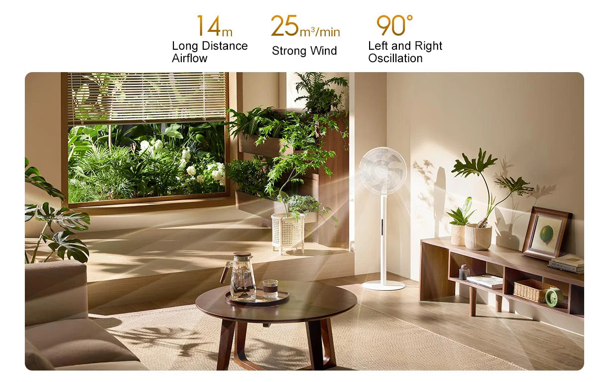 XIAOMI MIJIA DC Inverter Floor Fan Pro,Ultra-Thin Retractable,With Storage Box,Smart Standing Electric Fan,100 Air Flow Settings