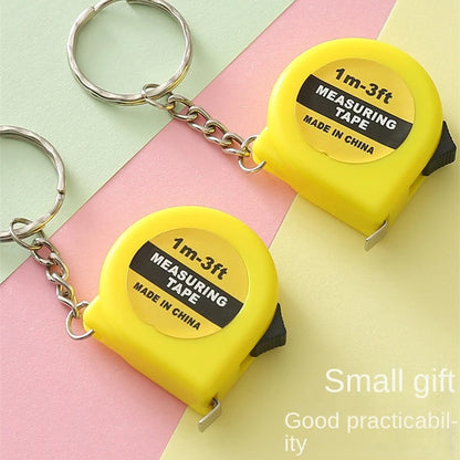 Mini Power Tape Measure Keychain Universal Pull Ruler Metric Tape Measure Retractable 1m Measuring Tape Meter Inch Tailor Tools