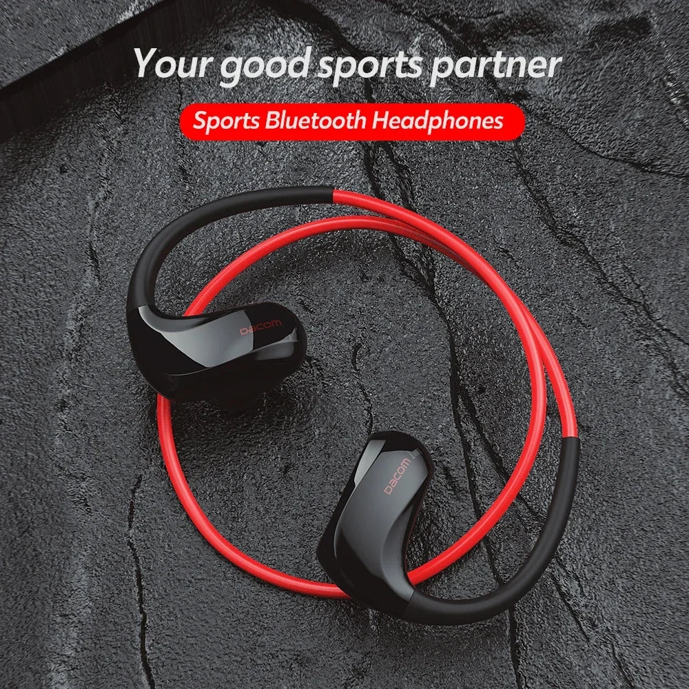 Auriculares inalámbricos DACOM, deportivos, Bluetooth, IPX7, resistentes al agua, 20 horas de reproducción para correr, auriculares inalámbricos AAC.