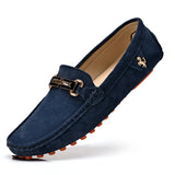 YRZL Men's Loafers Big Size 48 Soft Driving Moccasins High Quality Flats Genuine Leather Slip-on Suede Loafers for Men