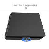 Monzlteck Wall Mount For PS4 Slim, All Metal Vertical Hanging on Wall Space Saver Easy to Install