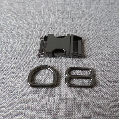 1Set Strong Hardware Metal Straps Slider D Ring Release Belt Buckle For Cat Pet Dog Collar Harness Paracord Sewing Accessory