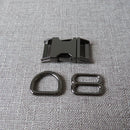 1Set Strong Hardware Metal Straps Slider D Ring Release Belt Buckle For Cat Pet Dog Collar Harness Paracord Sewing Accessory