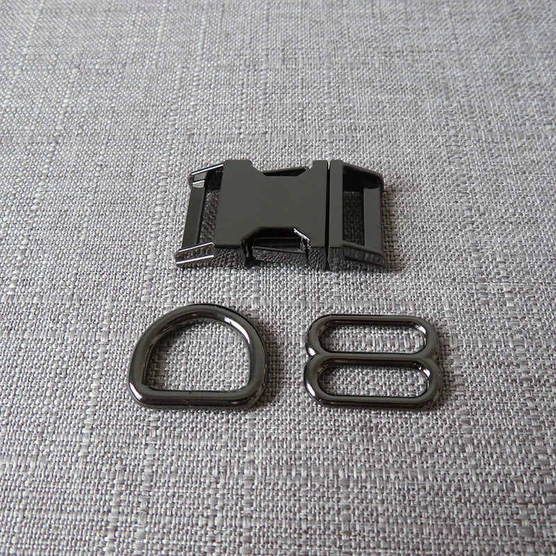 1Set Strong Hardware Metal Straps Slider D Ring Release Belt Buckle For Cat Pet Dog Collar Harness Paracord Sewing Accessory