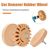 Borrador de coche, removedor de adhesivo para ruedas, adaptador de taladro eléctrico suave para llantas de goma, reparación de pintura, herramienta para quitar calcomanías de vinilo de goma