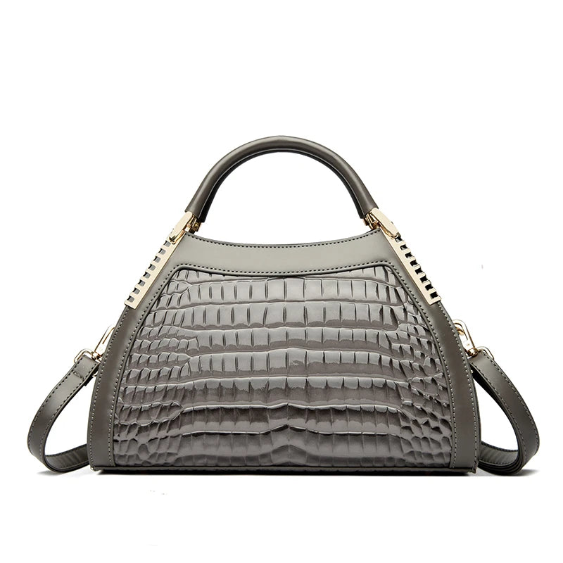 Alligator Patent Leather Shoulder Crossbody Handbags for Women, Luxury Brand Designer Hobo Bags, Two-Layer Sac