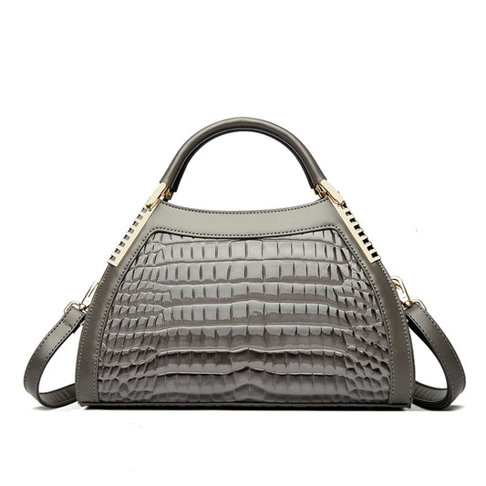 Alligator Patent Leather Shoulder Crossbody Handbags for Women, Luxury Brand Designer Hobo Bags, Two-Layer Sac