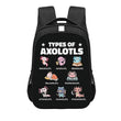 Axolotls of The World Backpack for Teenager Cute Axolotl Children School Bags Book Bag Laptop Backpacks Daypack Storage Bags