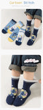 5 pares de calcetines para niños con puntadas de dibujos animados, calcetines para niño, calcetines de tubo medio para primavera y otoño, calcetines bonitos de algodón para niños, calcetines para niña, talla 1-12 años