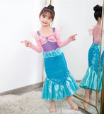 Children's Mermaid Cosplay Costume Girls' Role Play Costume Carnival Halloween Birthday Party Costume Summer Princess Dress