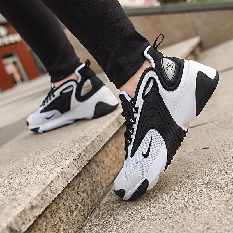 Nike Zoom 2K Air Speed Foam Non-Slip Breathable Mid-Top Air Cushion Casual Urban Commuting Running Shoes Women's Black and White Panda Ao0354-100