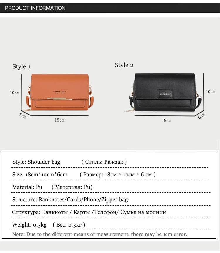 Nuevos bolsos de piel sintética para mujer, multifuncionales, de gran capacidad, tipo bandolera, a la moda, para teléfono