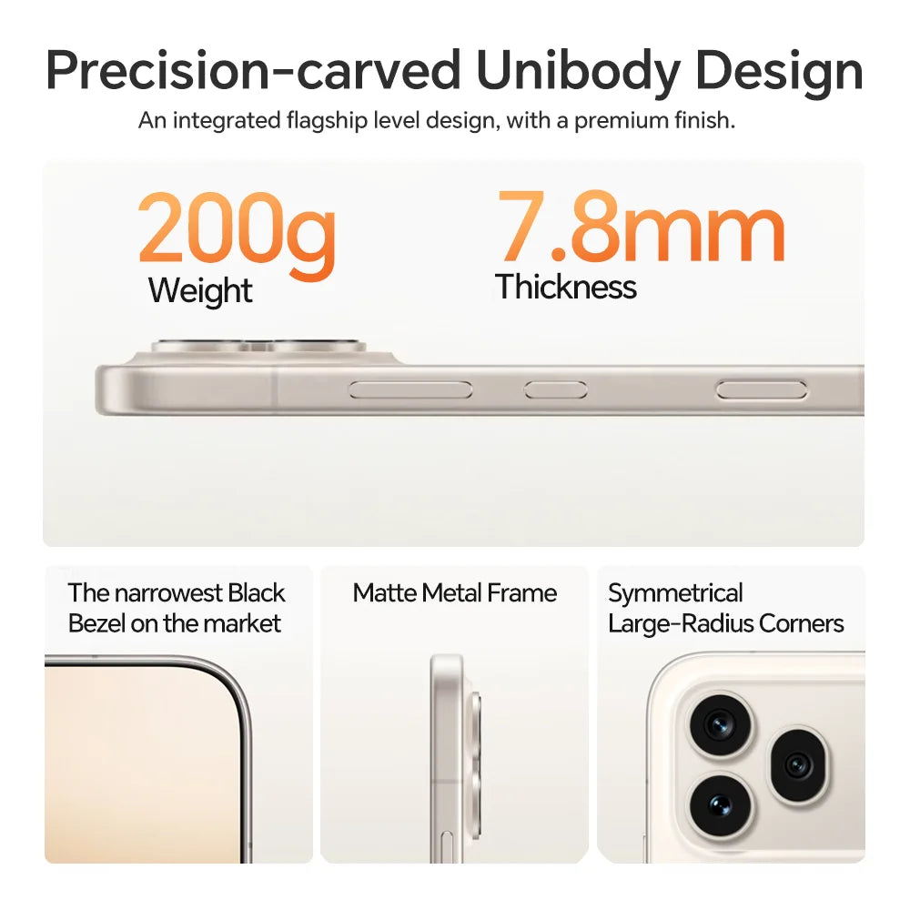 Smartphone HONOR 600 Pro 5G (Versão UE) 6.57" AMOLED - Snapdragon 8 Elite | Câmara 200MP AI, Bateria 6400mAh & 80W Super Charge