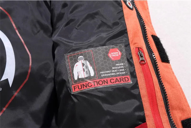 Chaqueta de plumón de 20 grados para hombre, parka de invierno para hombre, chaqueta de plumón de pato blanca con capucha para exteriores, abrigo de nieve acolchado grueso y cálido de gran tamaño M-4XL