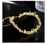 JD Natural Citrines Gravel Stone Irregualr Chip Chakra Bracelet Women Fashion Jewelry Reiki Healing Adjustable Birthday Gifts
