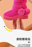 Kid Girls Snow Boots Winter Plush Boy Girl Cotton Shoe Warm Zipper Short Ankle Boot High Top Child Padded Boot Kid Shoe