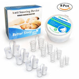 Grampo de nariz anti-ronco, 1/4/8pcs, dispositivo anti-ronco, ajuda a dormir, aparelhos respiratórios