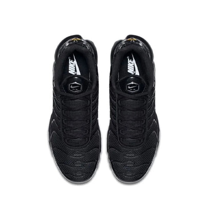 Zapatillas Nike Air Max Plus TN para correr, clásicas, negras triples, para exteriores, para correr, caminar, deportivas, para mujer y hombre.
