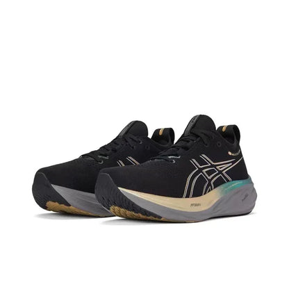 Zapatillas de running originales Asics Nimbus 26 para hombre, de caña baja, con amortiguación, para exteriores, antideslizantes y transpirables.