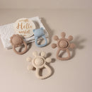 2025 new Teething Silicone Palm Rattle Teether bunny - Safe Baby Chew Toys for Soothing Sore Gums