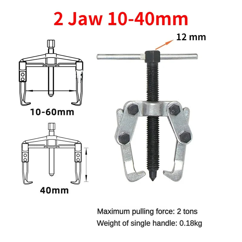 Extractor de engranajes automotriz de 2 y 3 mordazas, herramienta para extraer la cadena del limpiaparabrisas, extractor de volante de 10 a 80 mm, herramientas mecánicas para reparación de automóviles.