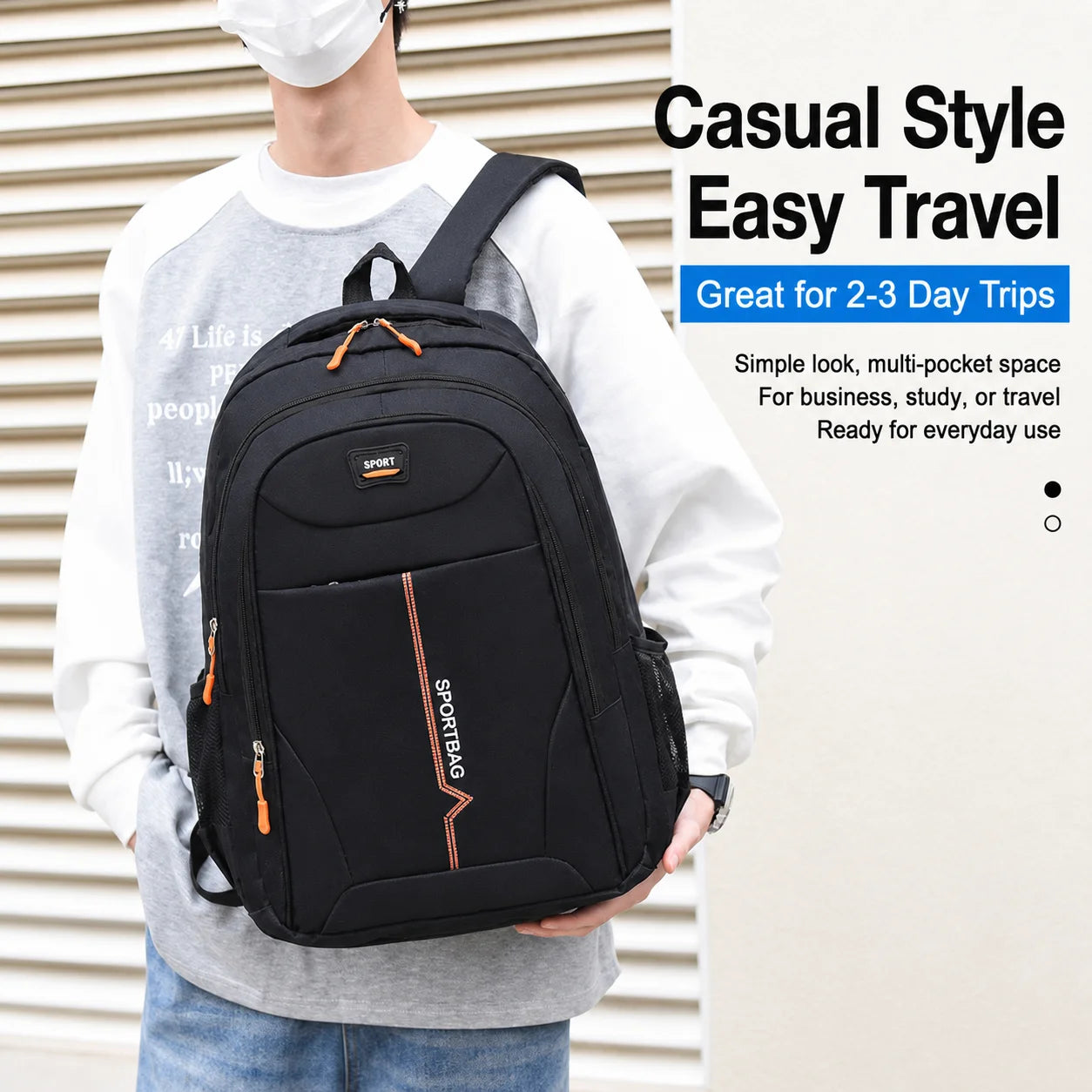 15.6 Inch Laptop Backpack Water-Resistant Daily Use Backpack Laptop Backpack Multi-Compartment For Traveling Trekking Day