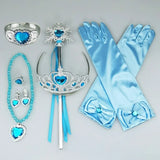 Girls Cosplay Elsa Anna Princess Crown Magic Wand Costume Headband Party Rhinestone Hair Bands For Kids Hairband Gifts Toys