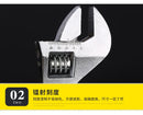 Adjustable Wrench Large Openin Long Handle Universal Spanner Clamp Wrench CR-V Steel Mechanical Workshop Hand Repair Tools