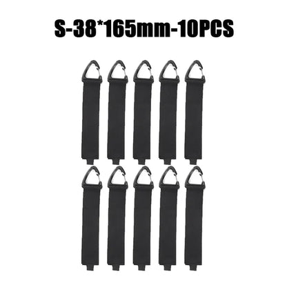 Organizador de cables con hebilla triangular para la gestión de cables de alimentación, nailon, correas resistentes para cables, mangueras, organizador para coche, 10 unidades 
