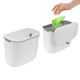 Cubo de basura con tapa de 7L, cubo de basura para puerta de armario de cocina, cubos de basura montados en la pared