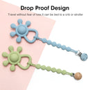 2025 new Teething Silicone Palm Rattle Teether bunny - Safe Baby Chew Toys for Soothing Sore Gums