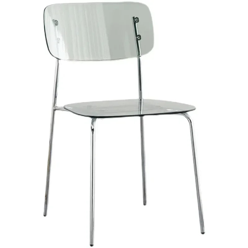 Modern Simple Household Transparent Dining Chair Backrest Single Person Leisure Net Red Table Plastic Chair Makeup Chairs  стул
