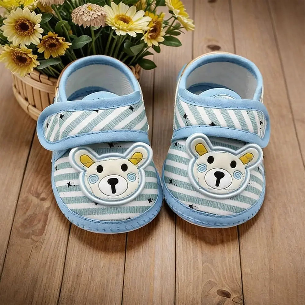 Cute Soft Sole Shoes Anti-slip Breathable First Walker Shoes Cartoon Bear Booties Newborn