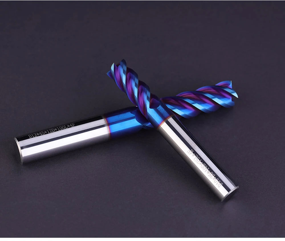 4 Flutes HRC65 Carbide End Mill CNC Cutting Tools Alloy Carbide Milling End Mills Tungsten Steel Milling Cutter Square Router Bit