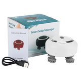 Cabeça do couro cabeludo cabelo massageador elétrico cuidados de saúde antiestresse relaxar corpo massagem profunda saude tecido evitar massagem corporal mini couro cabeludo