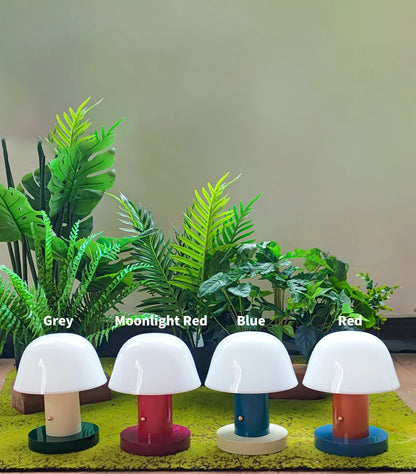 Mushroom Table Lamp Warm Color Night Light USB Rechargeable LED Touch Desk Light Piano Coating Surface Love Gift Lamp