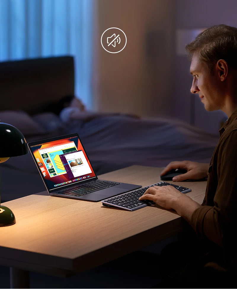 UGREEN Keyboard Wireless Bluetooth 5.0 2.4G Russian/Korean/EN 99 Keycaps For MacBook iPad PC Tablet USB C Rechargeable Keyboard