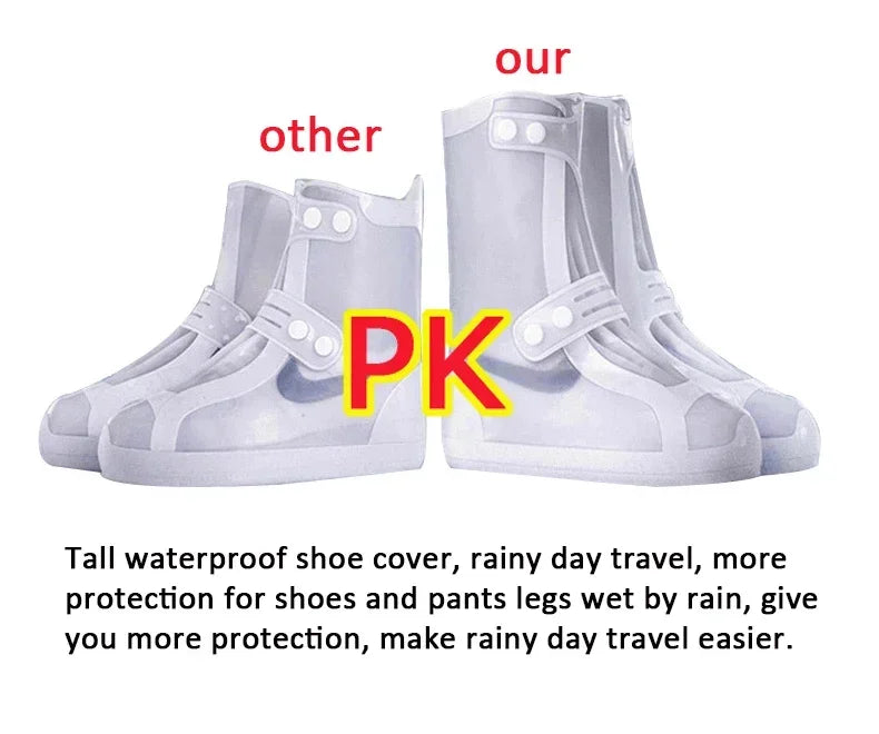 Rain Boot Covers Waterproof Anti Slip Shoe Cover Cubre Zapatos Para La Lluvia De Silicona Cubierta Ipermeable Para Lluvia XXL