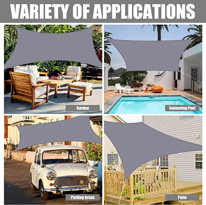 300D Waterproof Sun Shelter Sunshade Protection Shade Sail Awning Camping Shade Cloth Large For Outdoor Canopy Garden Patio