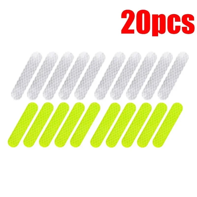 10-100Pcs Motorcycle Helmet Warning Reflective Stickers Night Safety Driving Decorative Strips Sticker Bicycle Moto Car Decals