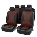 All-Season Universal 9-Piece PU Leather Car Seat Cover