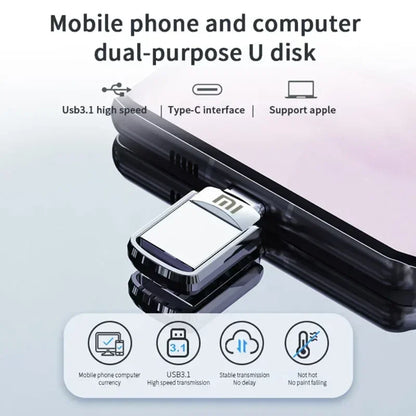 Original XIAOMI USB Flash Drive 2TB Metal USB U Disk Flash Drives High Speed Pendrive 1TB Portable USB Memory Drive Accessory