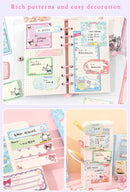Cute Cartoon Sticky Notes Set 9 Designs 180 Sheets Foldable Memo Pads for Office School Journaling and Desk Organization