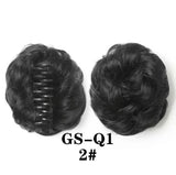 Coque despojado com piranha claw clip aplique de cabelo cacheado
