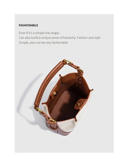 2024 New Large Capacity Women's Crossbody Bag With Wide Shoulder Strap Single Handbag Canva Bucket Bag Motorcycle Equipment Acce