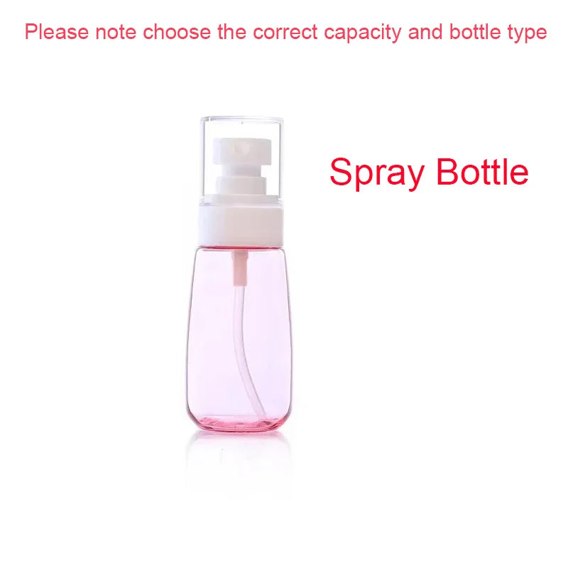 30ml 60ml Travel Spray Bottle Transparent Plastic Bottle Lotion Pump Travel Perfume Fine Mist Toner Bottles Refill Lotion Bottle