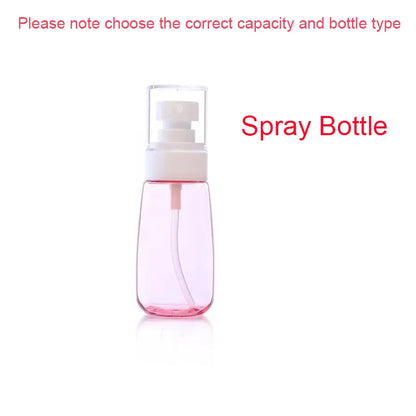 30ml 60ml Travel Spray Bottle Transparent Plastic Bottle Lotion Pump Travel Perfume Fine Mist Toner Bottles Refill Lotion Bottle